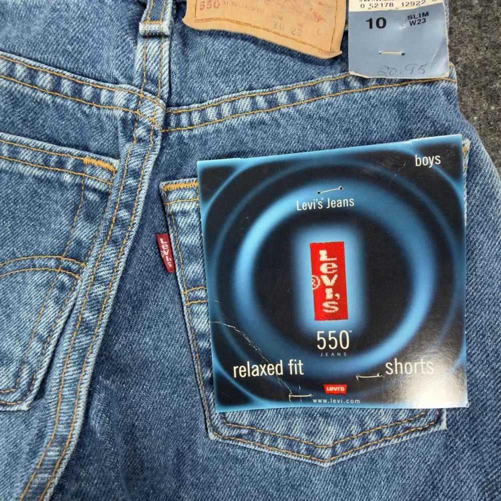 Levi's 550 Relaxed Fit Denim Shorts Mens 28 Blue Cotton Modern Excellent